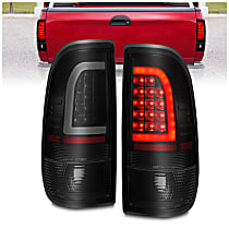 Driver and Passenger Side Tail Light, With bulb(s), Led; Does Not Fit Supercrew Models, Smoked Lens, Black Interior, LED Series
