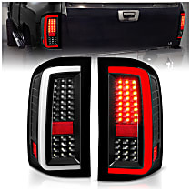311380 Driver and Passenger Side LED Tail Light, With bulb(s), Clear Lens, Black Interior, LED Series