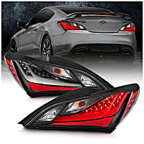 321347 Driver and Passenger Side LED Tail Light, With bulb(s), Smoked Lens, Black Interior, LED Series