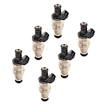 Fuel Injector, Gas, Flow Rate 19 Lb.; EV1 Minitimer Style; High Impedance, Set of 6, 6 Cyl 3.0L - 