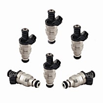 GAS, Performance, Fuel Injector, Stock Replacement, Flow Rate 30 Lb., EV1 Minitimer Style, High Impedance, Set of 6, 6 Cyl 3.8L - 