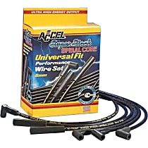 5040K Spark Plug Wire Set - 8mm - Universal - Black Wire with Black Straight Boots