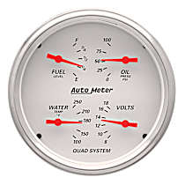 1310 Arctic White Series Gauge, Quad, 5in. 240olme-33olmf, Electric