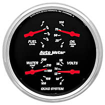 1410 Designer Black Series Gauge, Quad, 5in. 240olme-33olmf, Electric
