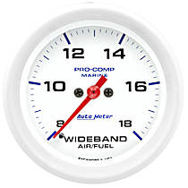 200870 Marine White Gauge, Air/Fuel Ratio-Wideband, Analog, 2 5/8in. 8