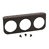 2238 Gauge Mounting Panel, Triple, 2 1/16in. Black, Aluminum