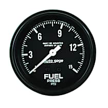 2311 Autogage Series Gauge, Fuel Pressure, 2 5/8in. 0-15Psi, Mechanical, Black.