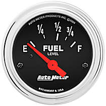 2515 Traditional Chrome Series Gauge, Fuel Level, 2 1/16in. 73olme To 10olmf, Electric
