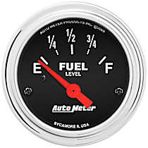 2516 Traditional Chrome Series Gauge, Fuel Level, 2 1/16in. 240olme To 33olmf, Electric
