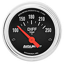 2534 Traditional Chrome Series Gauge, Differential Temp, 2 1/16in. 100-250f, Electric.