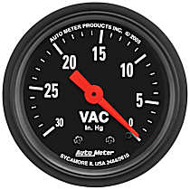 2610 Z-Series Gauge, Vacuum, 2 1/16in. 30Inhg, Mechanical.