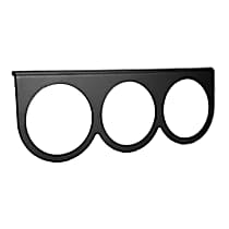 3233 Gauge Mounting Panel, Triple, 2 5/8in. Black, Aluminum