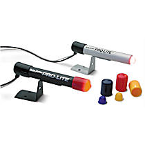 3239 Warning Light, Black Mini Pro-Lite, Incl Red, Yellow, Blue Bulb Boots & Night Cover