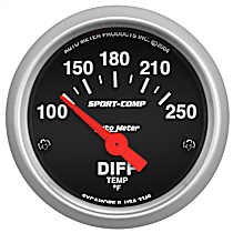 3349 Sport-Comp Series Gauge, Differential Temp, 2 1/16in. 100-250f, Electric.