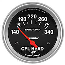 3536 Sport-Comp Series Gauge, Cylinder Head Temp, 2 5/8in. 140-340f, Electric.