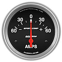 3586 Sport-Comp Series Gauge, Ammeter, 2 5/8in. 60A, Electric.