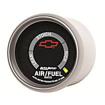3675-00406 Chevy Red Bowtie Series Gauge, Air/Fuel Ratio-Narrowband, 2 1/16in. Lean-Rich, Led Array, Black.