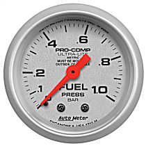 4311-M Ultra-Lite Series Gauge, Fuel Pressure, 2 1/16in. 1.0Bar, Mechanical.