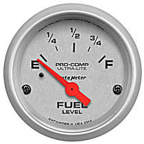4314 Ultra-Lite Series Gauge, Fuel Level, 2 1/16in. 0olme To 90olmf, Electric