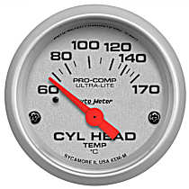 4336-M Ultra-Lite Series Gauge, Cylinder Head Temp, 2 1/16in. 60-170c, Electric.