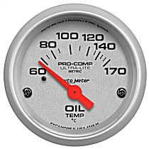 4348-M Ultra-Lite Series Gauge, Oil Temp, 2 1/16in. 60-170f, Electric.