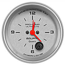 4485 Ultra-Lite Series Gauge, Clock, 2 5/8in. 12Hr, Analog.