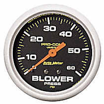 5402 Pro-Comp Series Gauge, Blower Press, 2 5/8in. 60Psi, Liquid Filled Mechanical