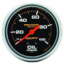 5421 Pro-Comp Series Gauge, Oil Press, 2 5/8in. 100Psi, Liquid Filled Mechanical
