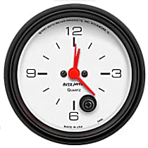 5885 Phantom Series Gauge, Clock, 2 5/8in. 12Hr, Analog.