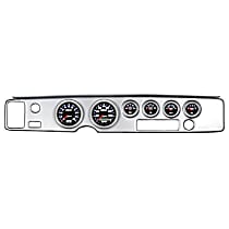 7028-CB Cobalt Direct Fit Dash Kit, Firebird 70-81, Tach/Mph/Fuel/Oilp/Wtmp/Volt.