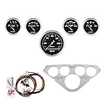 7036-OTB Direct Fit Dash Kit, Chevy Truck 55-59, Mph/Fuel/Oilp/Wtmp/Bat, Otb