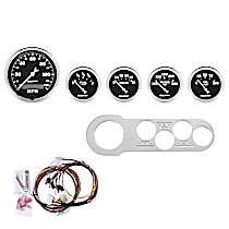 7042-OTB Direct Fit Dash Kit, Chevy Car 53-54, Mph/Fuel/Oilp/Wtmp/Bat, Otb