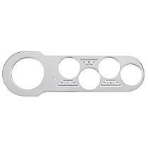 7042 Dash Panel Overlay - Polished, Aluminum
