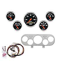 7044-DB Direct Fit Dash Kit, Nova 62-65, Mph/Fuel/Oilp/Wtmp/Bat, Db