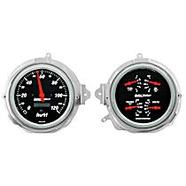 7050-06 Designer Black Series Direct Fit Dash Kit, 2 Pc, Camaro/Firebird 67-68, 2 X 5in. Sr Bezel.