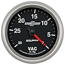 7684 Sport-Comp II Series Gauge, Vacuum, 2 5/8in. 30Inhg, Mechanical.