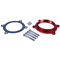 250-634 Throttle Body Spacer - Anodized Red, Aluminum, Direct Fit, Sold individually
