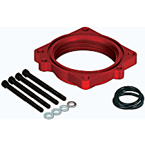 300-631-1 Throttle Body Spacer - Anodized Red, Aluminum, Direct Fit, Sold individually
