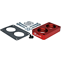 400-527 Throttle Body Spacer - Anodized Red, Aluminum, Direct Fit, Sold individually