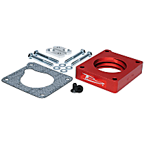 400-529 Throttle Body Spacer - Anodized Red, Aluminum, Direct Fit, Sold individually