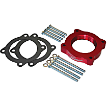 400-619 Throttle Body Spacer - Anodized Red, Aluminum, Direct Fit, Sold individually