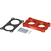 450-610 Throttle Body Spacer - Anodized Red, Aluminum, Direct Fit, Sold individually