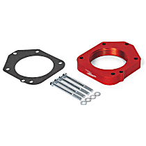 510-607 Throttle Body Spacer - Anodized Red, Aluminum, Direct Fit, Sold individually