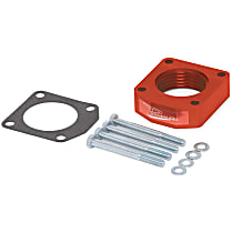 510-608 Throttle Body Spacer - Anodized Red, Aluminum, Direct Fit, Sold individually