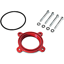 510-654 PowerAid Throttle Body Spacer, Anodized Red Aluminum, Sold Individually