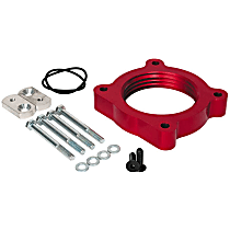 520-605 Throttle Body Spacer - Anodized Red, Aluminum, Direct Fit, Sold individually