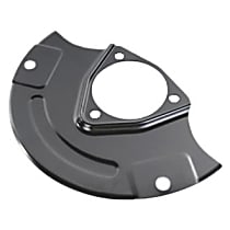Front Brake Dust Shields, AWD, Black, Steel
