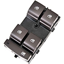 13320973 Front, Driver or Passenger Side Window Switch, Black, 5 Buttons