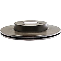 18A82091A Front, Driver or Passenger Side Brake Disc, Plain Surface, 5 Lugs FWD Silver Series