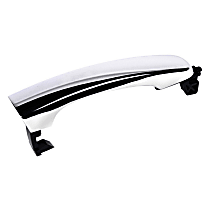 Chrome Exterior Door Handle, Without Key Hole - 